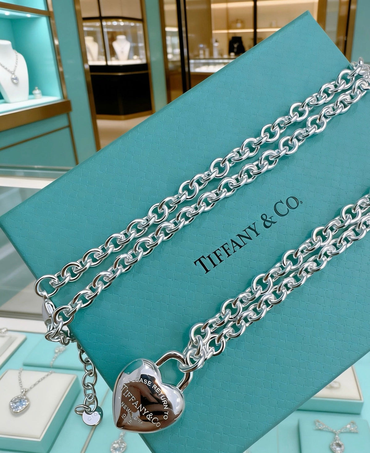 Martin Graham pendant necklace in polished metal-tone – detail view