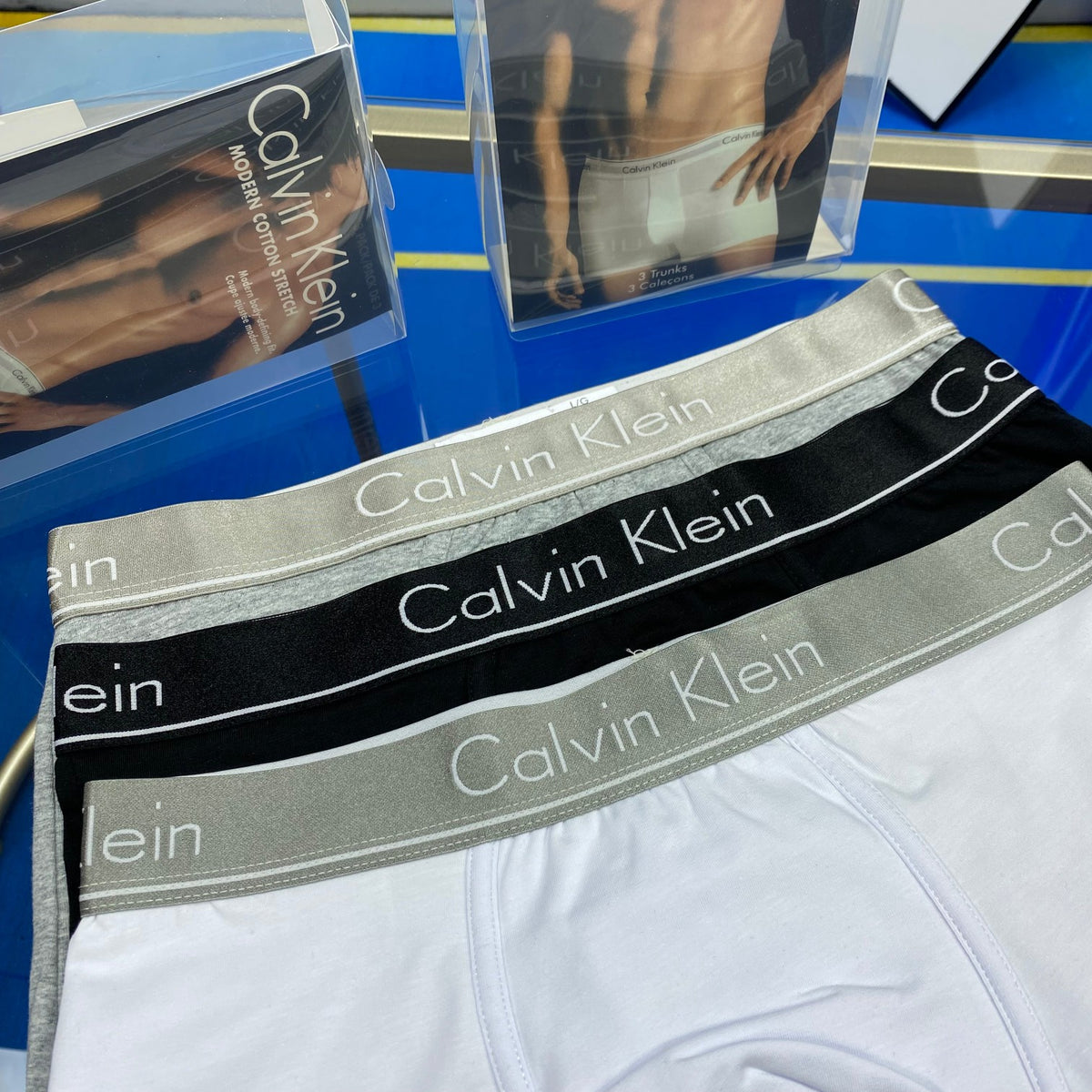 Calvin Klein Tonal Waistband Men's Boxer Briefs - 3-Piece Box