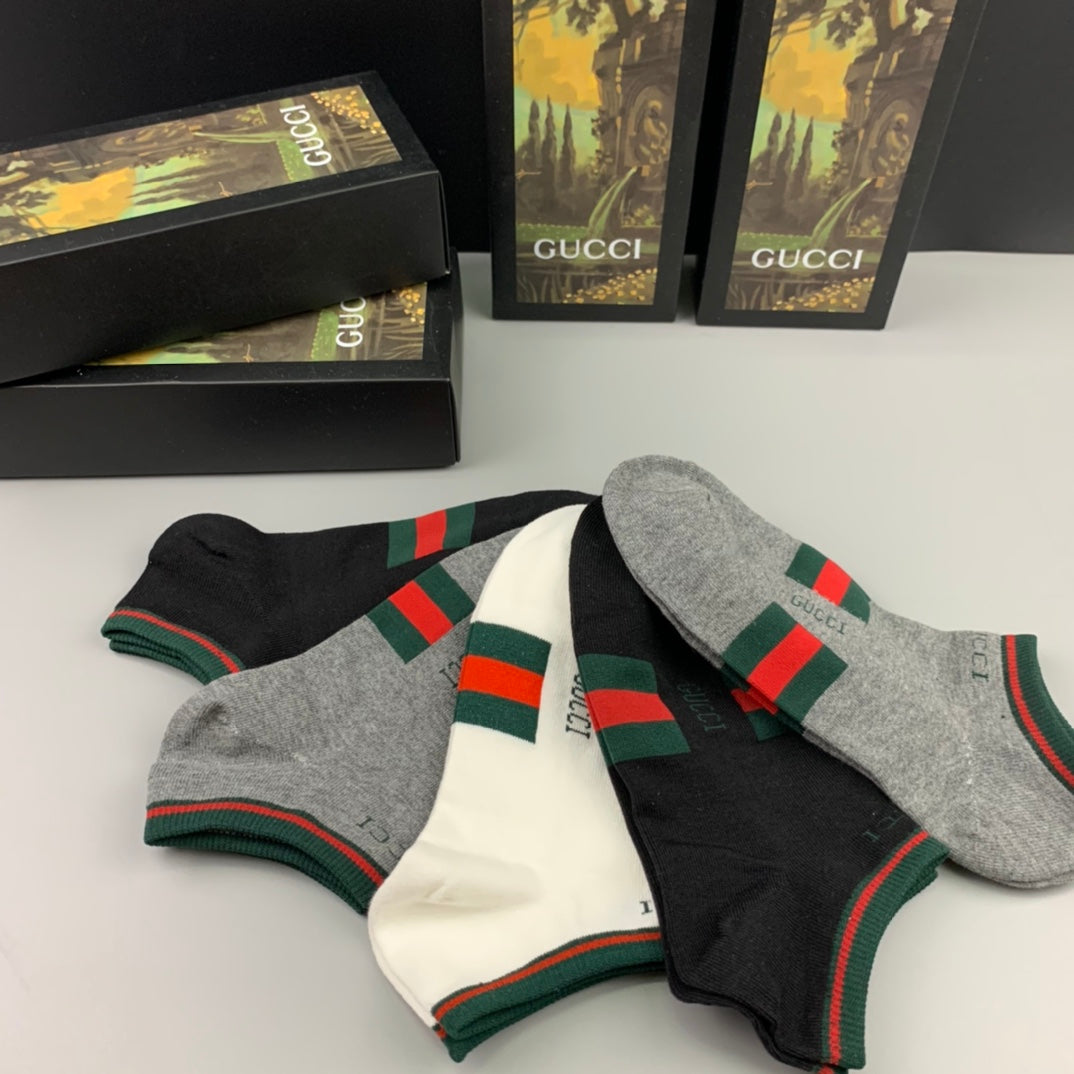 Gucci Color-Block No-Show Socks