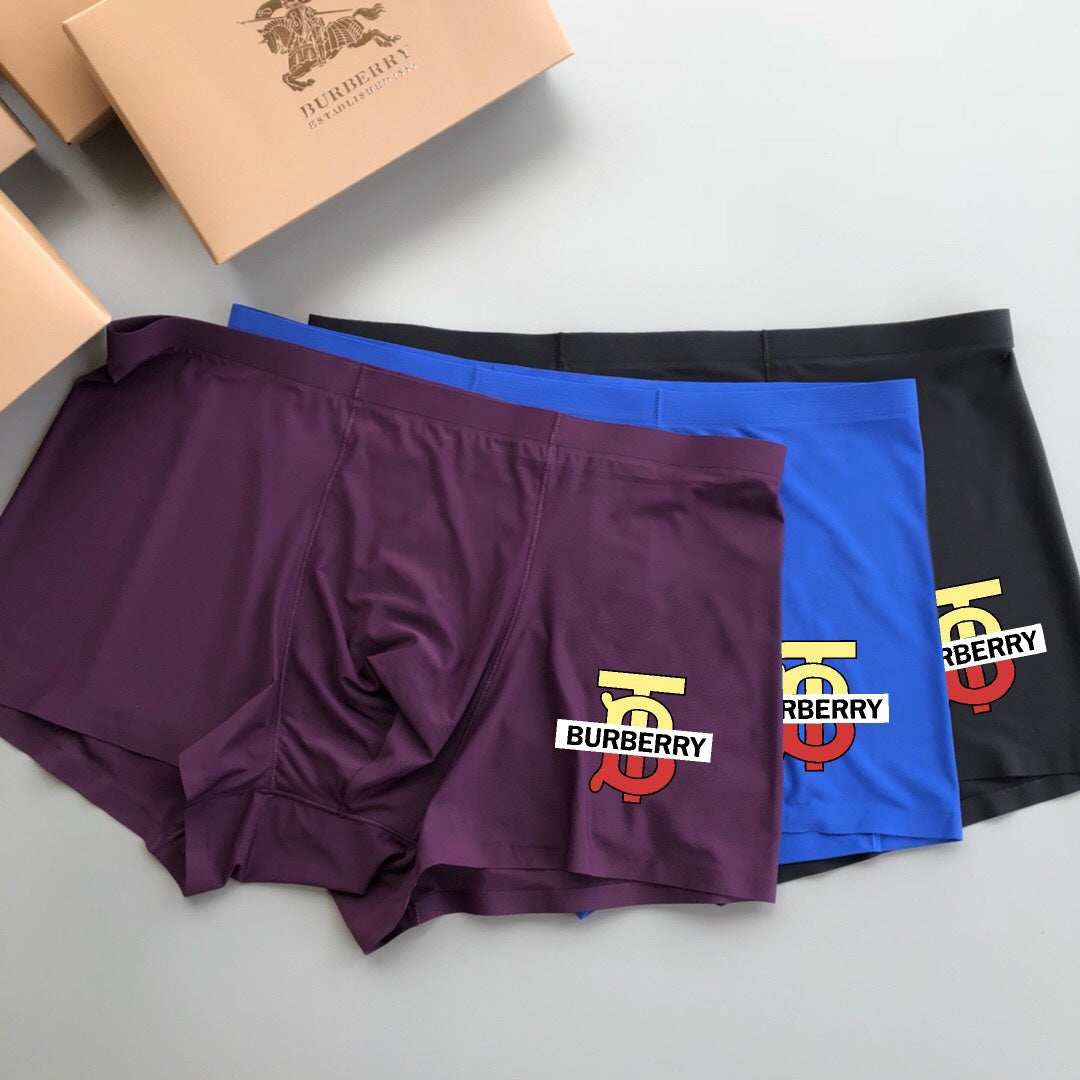 Burberry Multicolour Logo Men's Trunk Underwear - 3-Piece Box