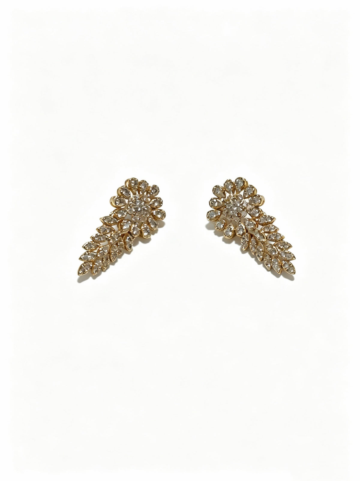 Martin Graham stud earrings in polished metal-tone – detail view