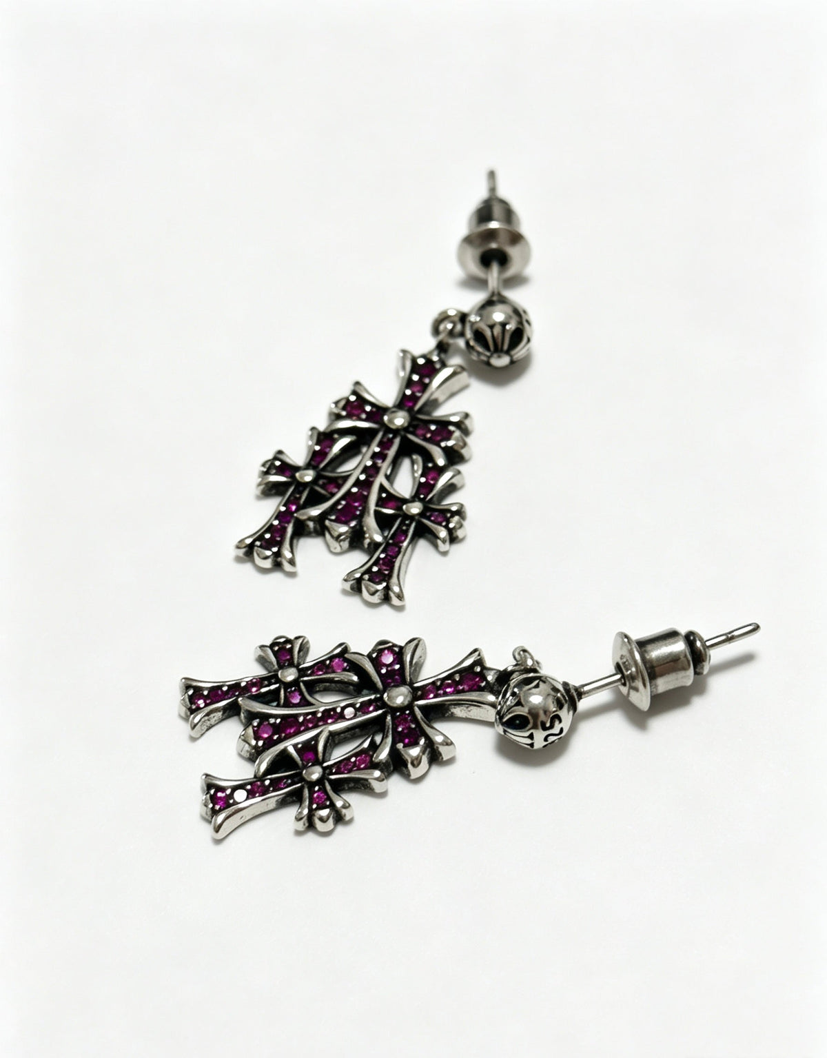 Martin Graham earrings in polished metal-tone – detail view