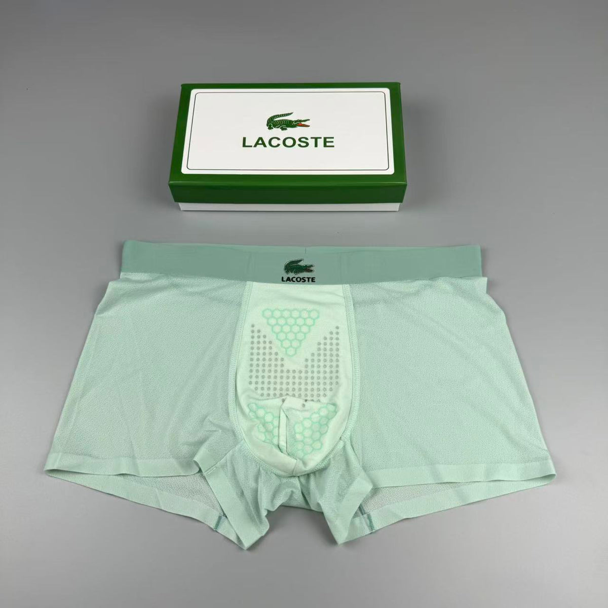 Lacoste Silk Logo Detail Men's Boxer Briefs - 3-Piece Box