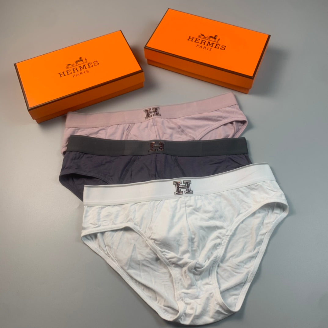 Hermes Classic Men's Briefs - 3-Piece Box