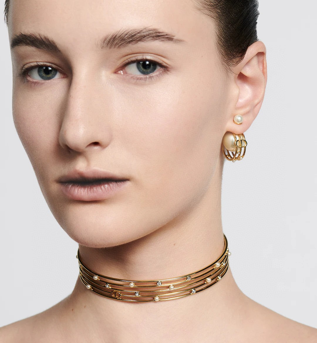 Martin Graham earrings in polished metal-tone – detail view