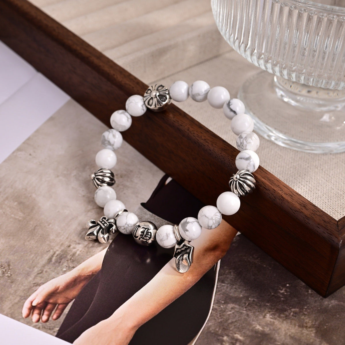 Martin Graham bracelet in polished metal-tone – detail view