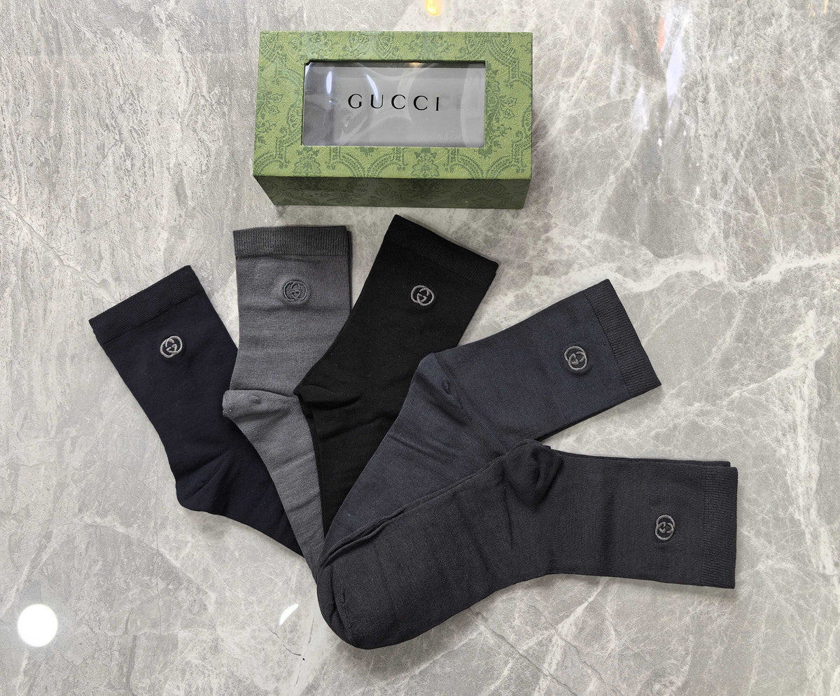 Gucci Business Crew Socks - 5-Pair Box