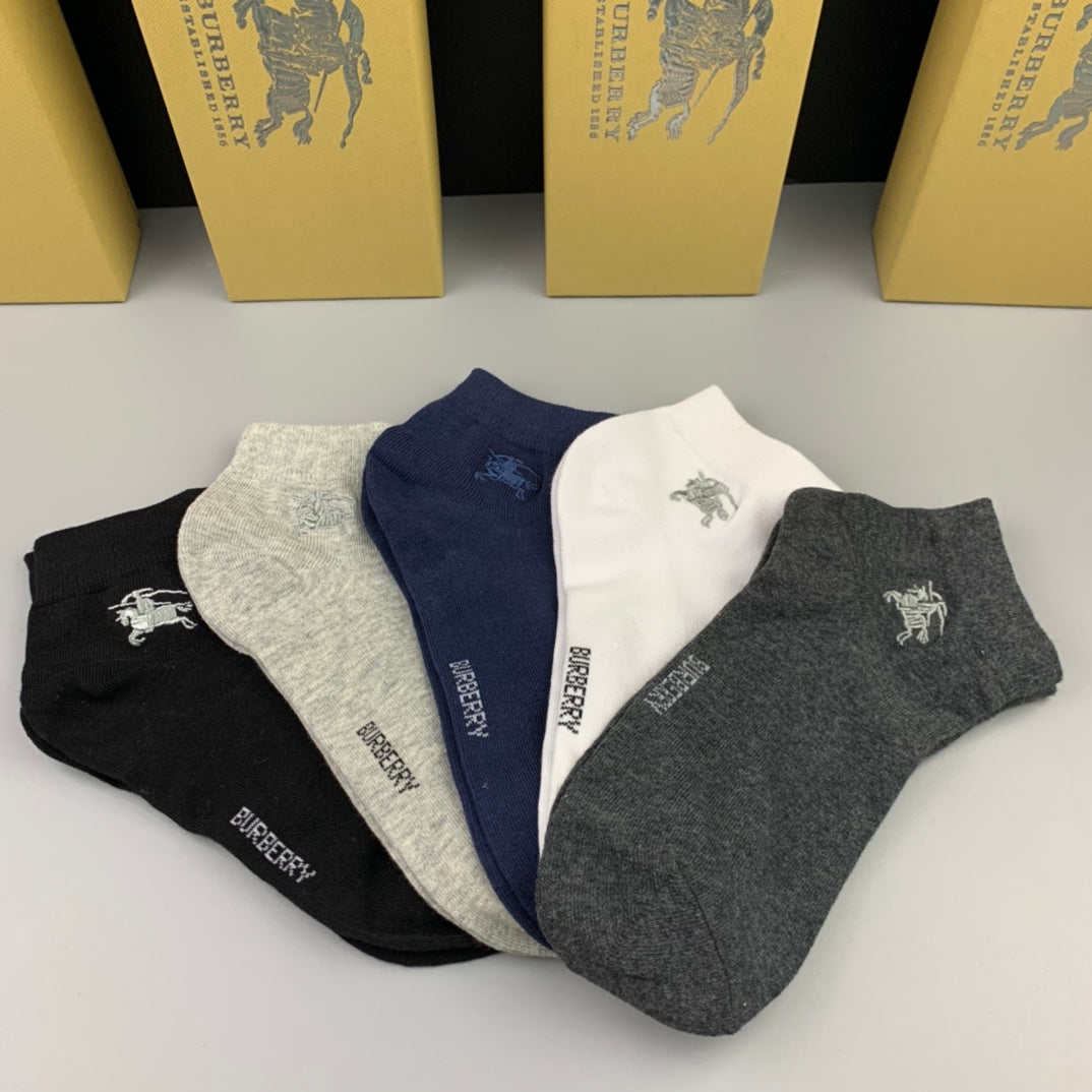 Burberry Cotton Socks - 5-Pair Set