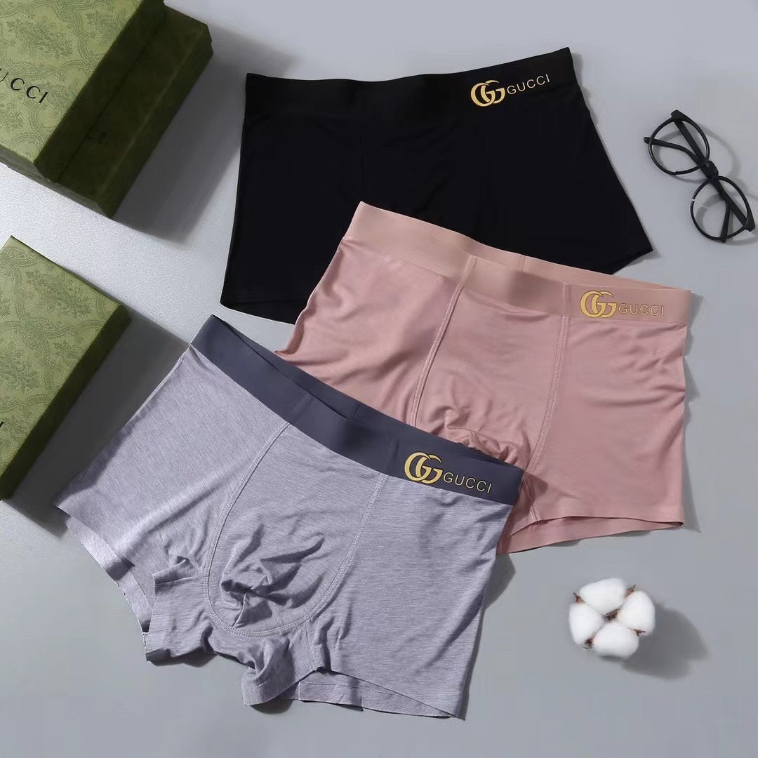 Gucci Gold-Tone Logo Men's Trunk Underwear - 3-Piece Box