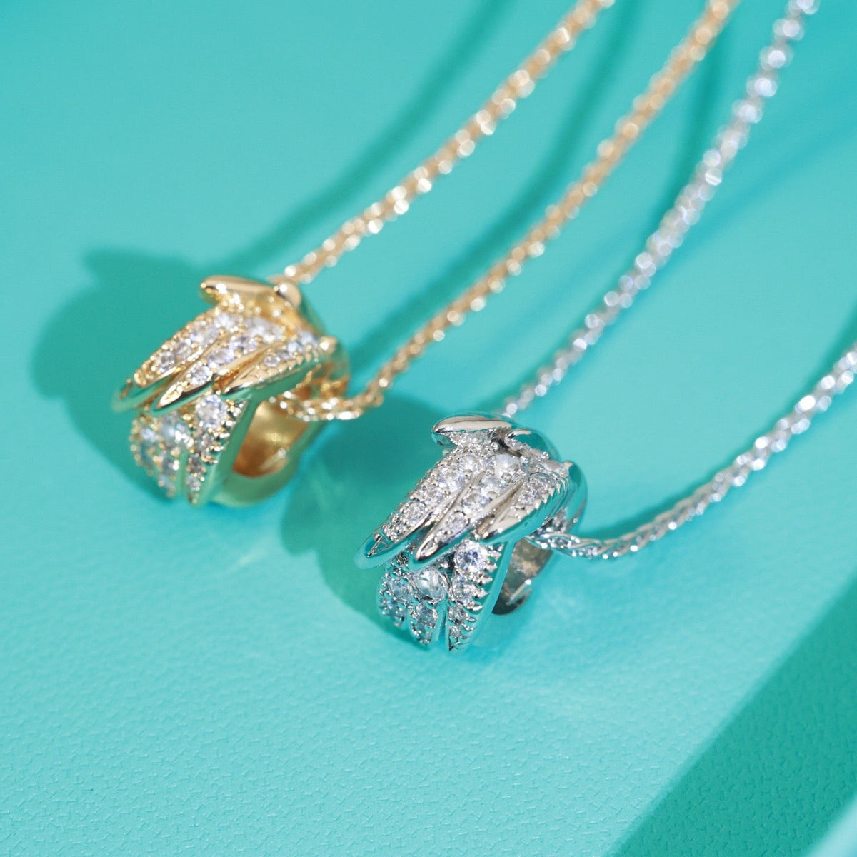 Martin Graham pendant necklace in polished metal-tone – detail view