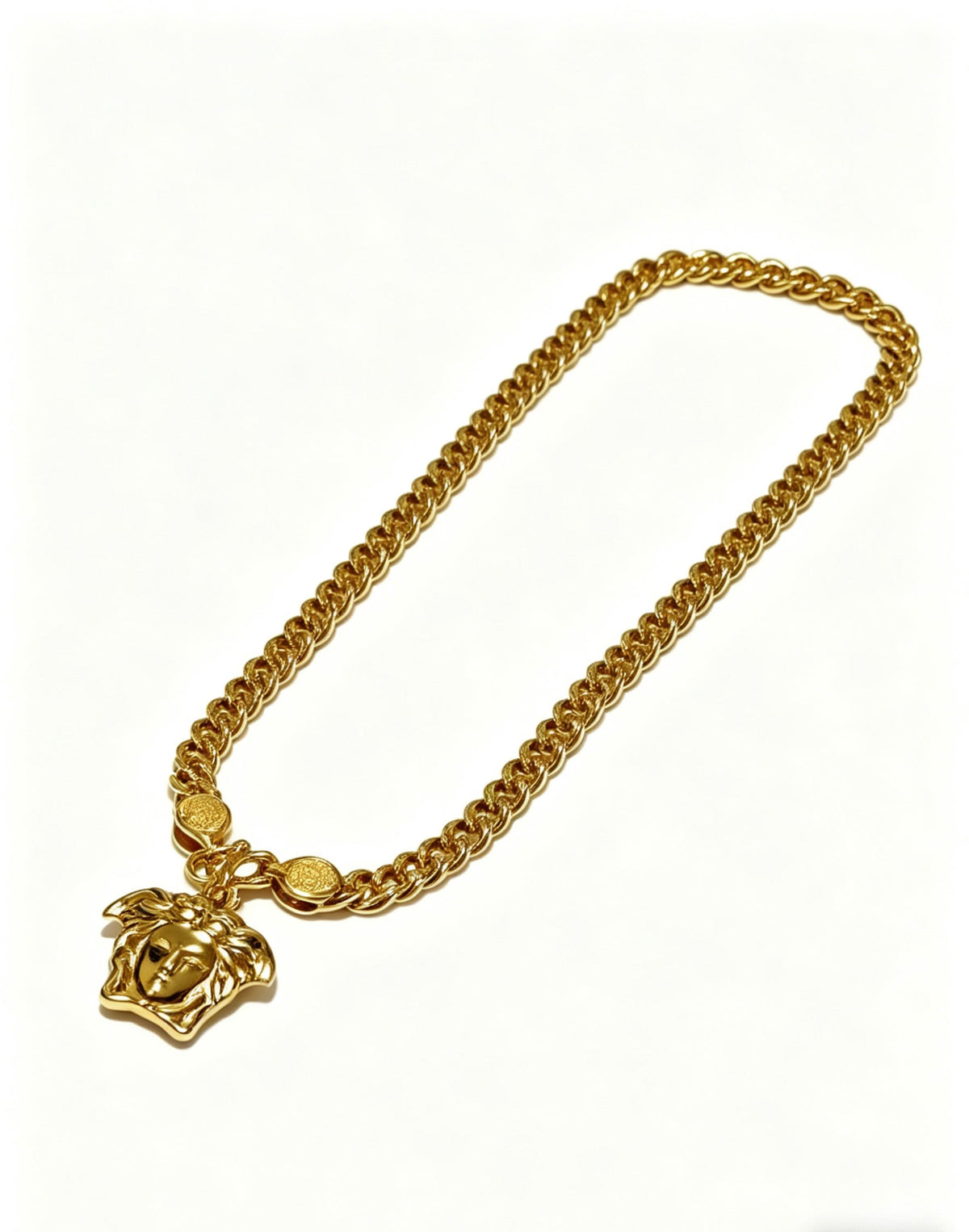 Martin Graham pendant necklace in polished metal-tone – detail view