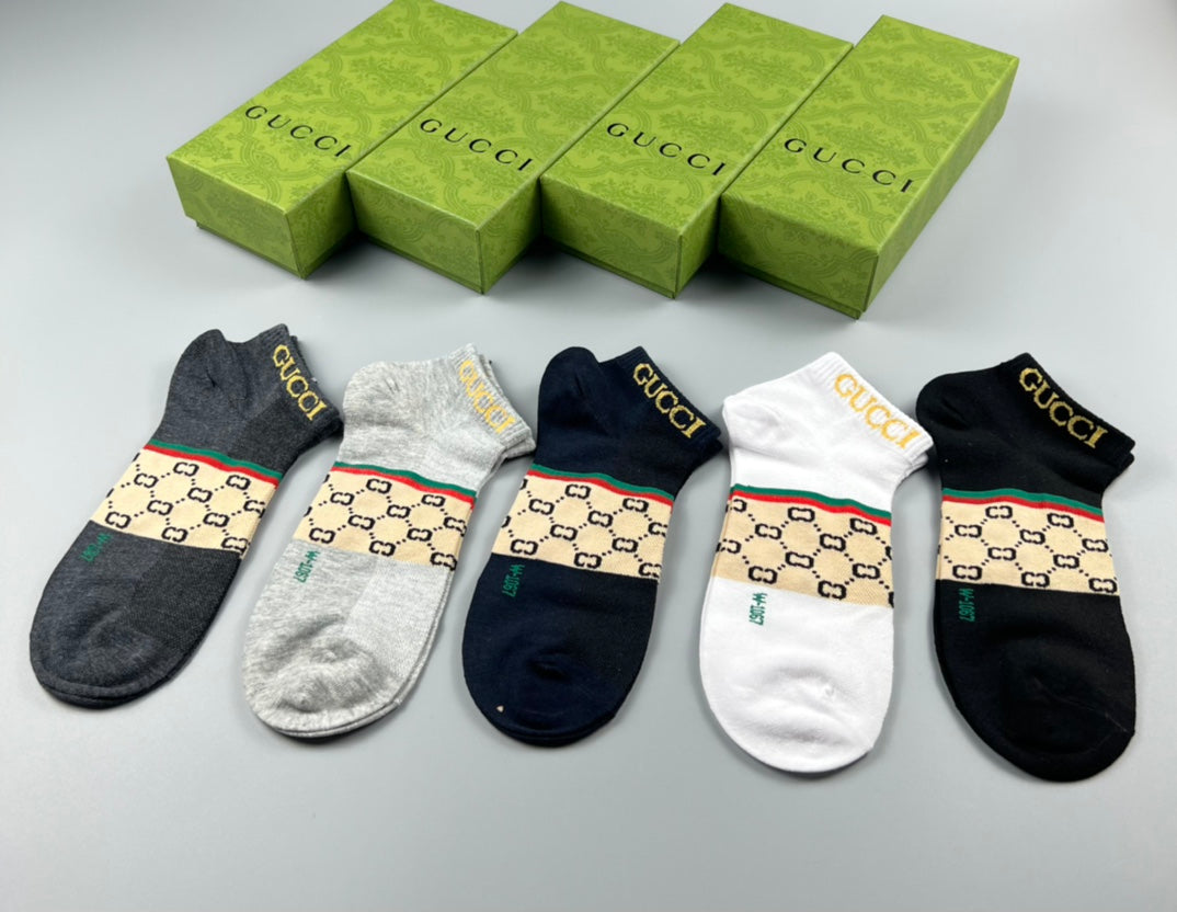 Gucci GG-Band Ankle Socks - Box of 5 Pairs