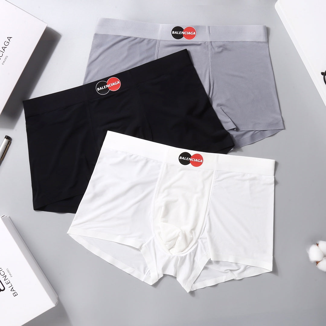 Balenciaga Circular Logo Patches Men's Boxer Briefs - 3-Piece Box