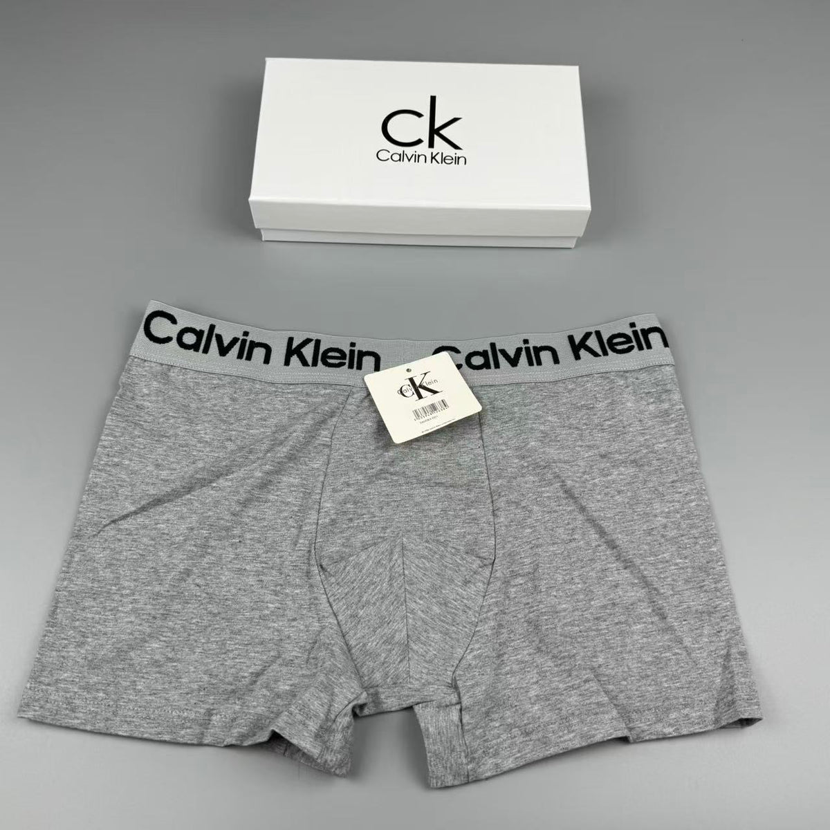 Calvin Klein Red, White, Navy, Grey & Black Cotton Men's Boxer Briefs - 3-Piece Box