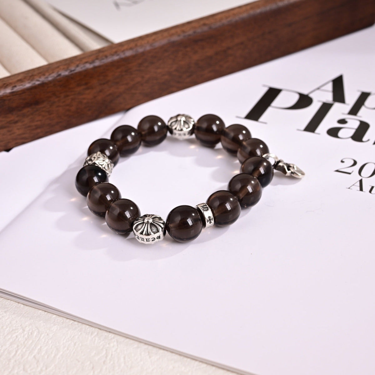 Martin Graham bracelet in polished metal-tone – side detail