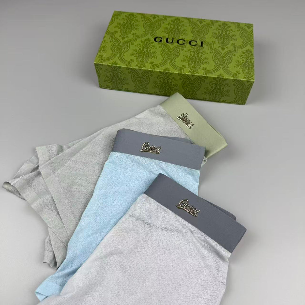 Gucci Silk Logo Detail Men's Boxer Briefs - 3-Piece Box