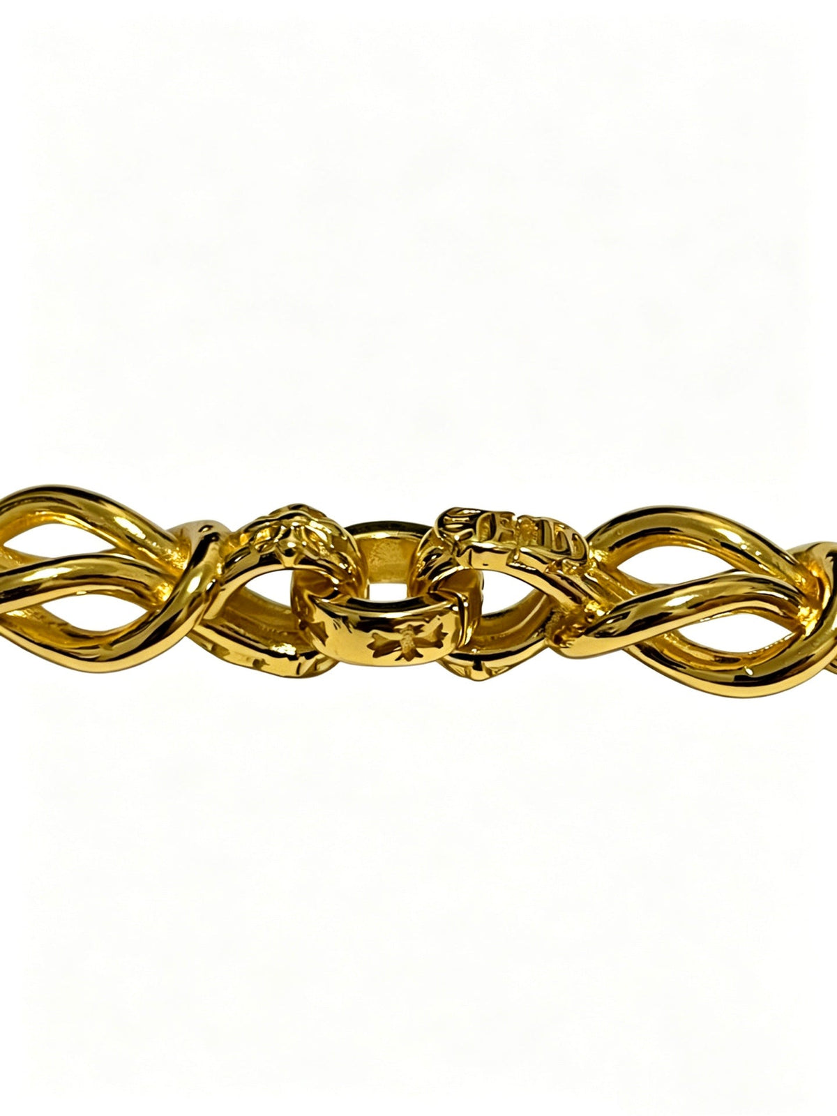 Martin Graham bracelet in polished metal-tone – side detail