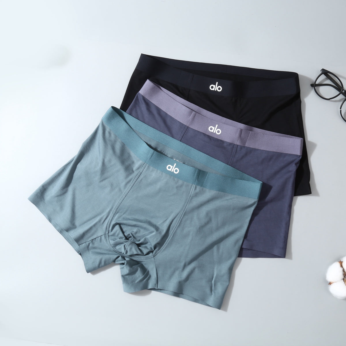 Alo Tonal Logo Details Men's Boxer Briefs - 3-Piece Box