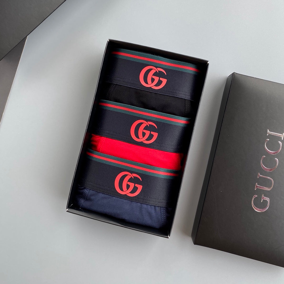 Gucci Modal Breathable Seamless Men's Boxer Briefs – 3-Pack