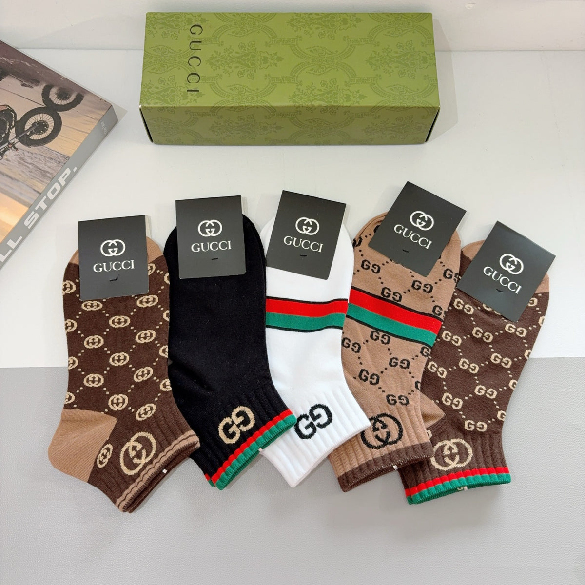 Gucci Cotton Socks – 5-Pair Pack