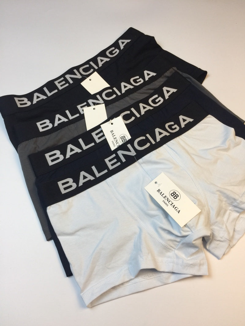 Balenciaga Modal Broad Wordmark Waistbands Men's Boxer Briefs - 3-Piece Box