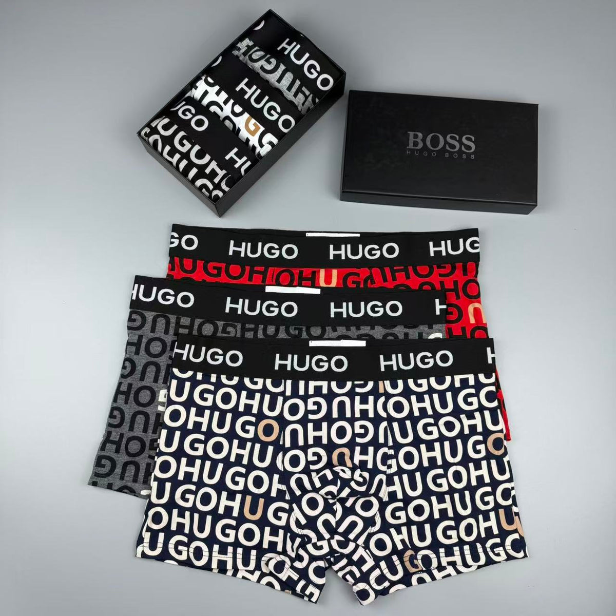 Boss Cotton Men's Boxer Briefs - 3-Piece Box