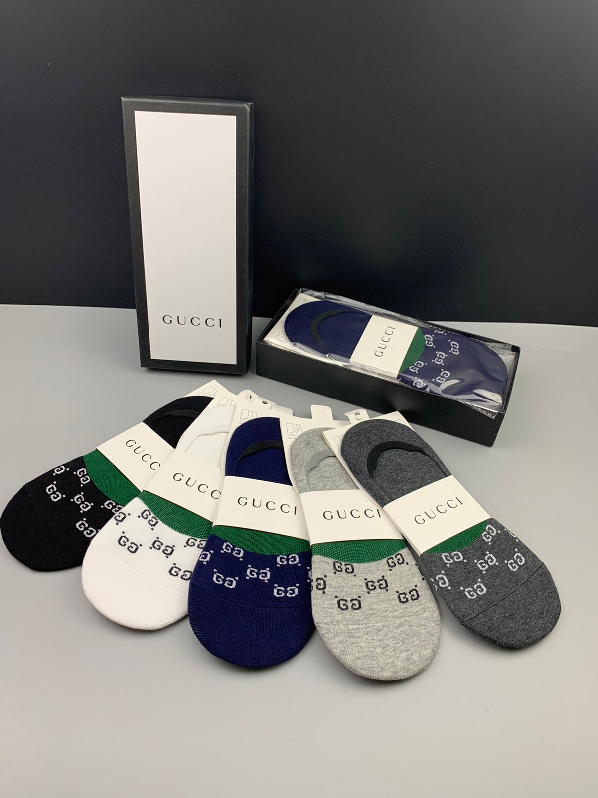 Gucci Logo No-Show No-Show Socks - 5-Pair Box