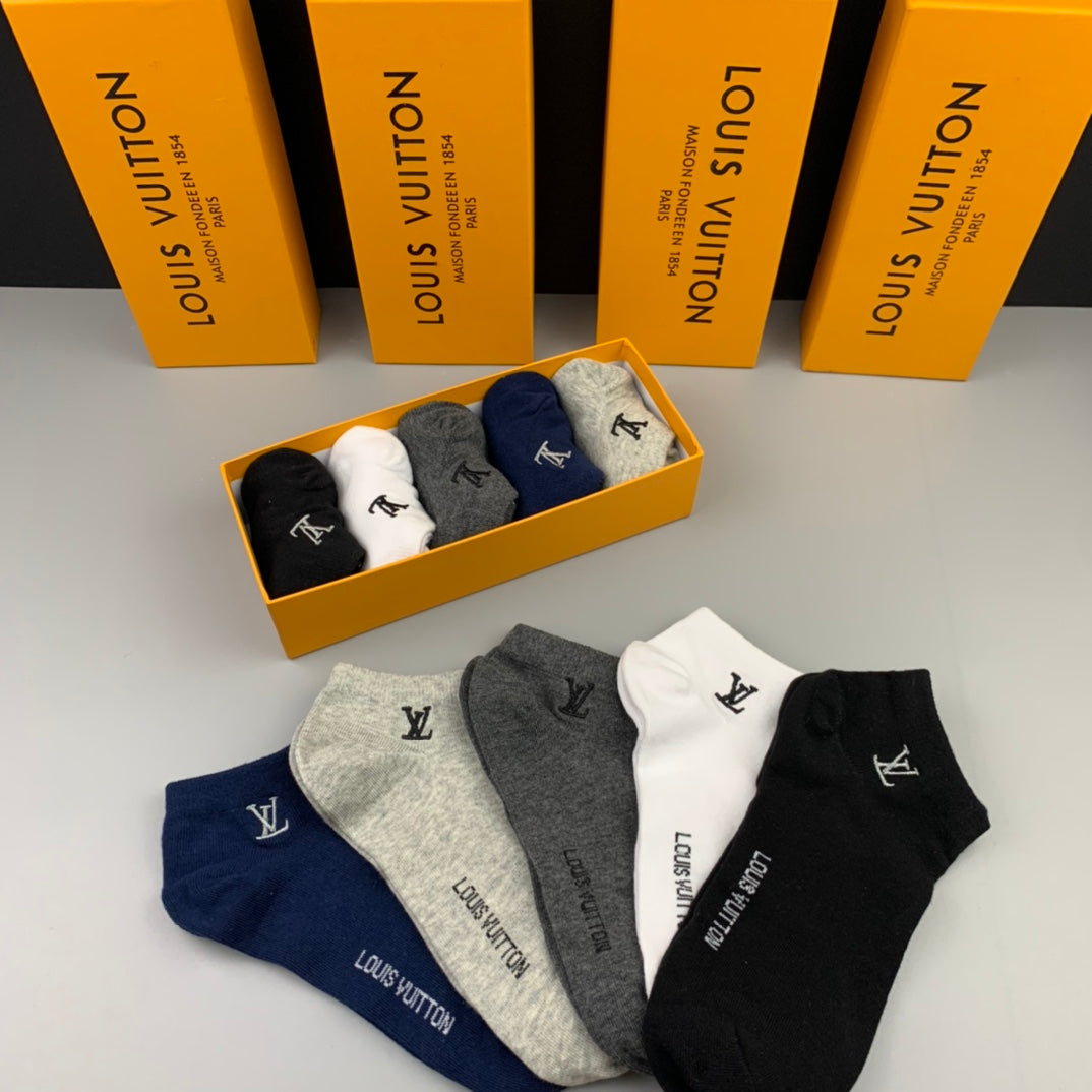 Louis Vuitton Cotton Socks - 5-Pair Set