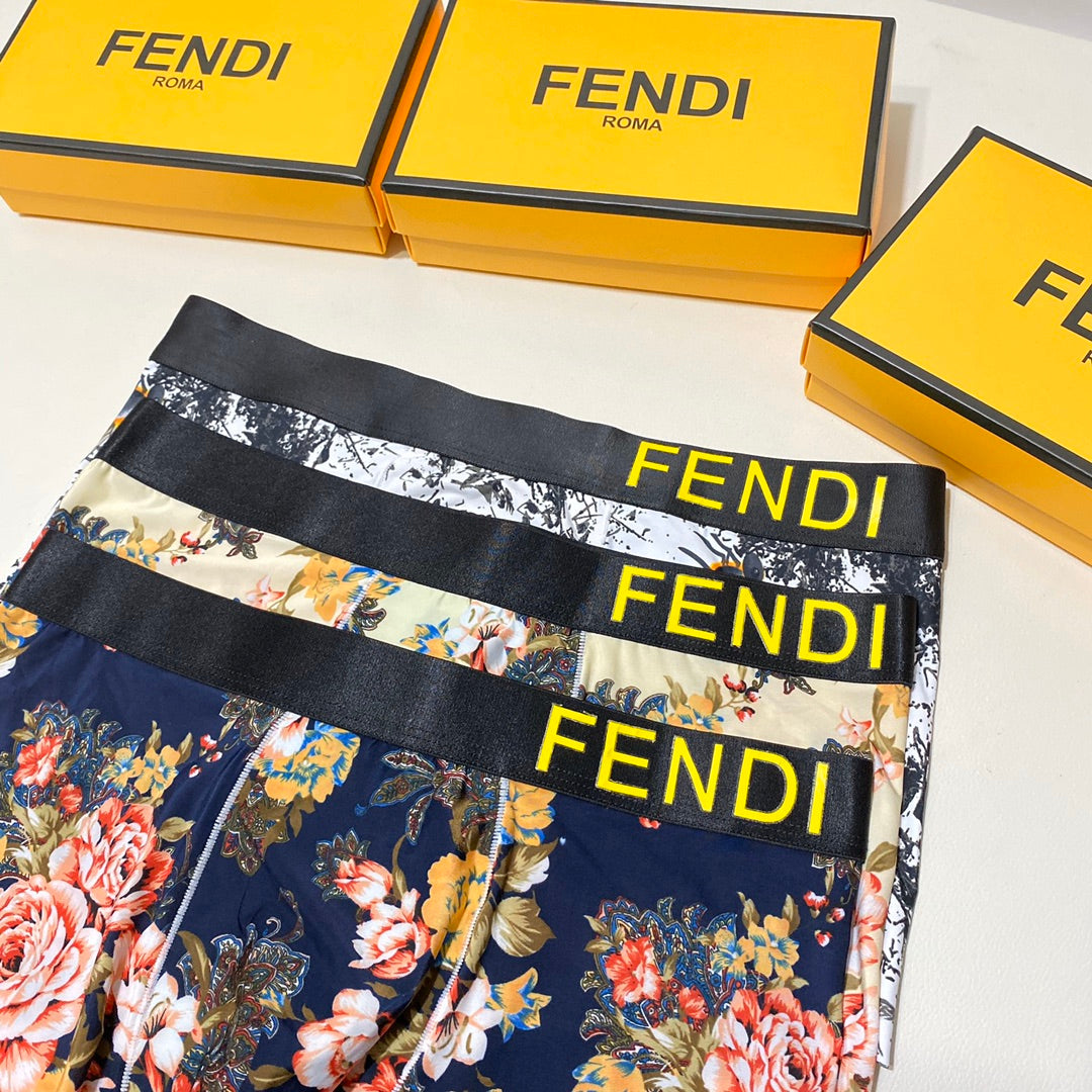 Fendi Ice-Silk Men's Boxer Briefs - 3-Piece Box - Sizes L-XXXL