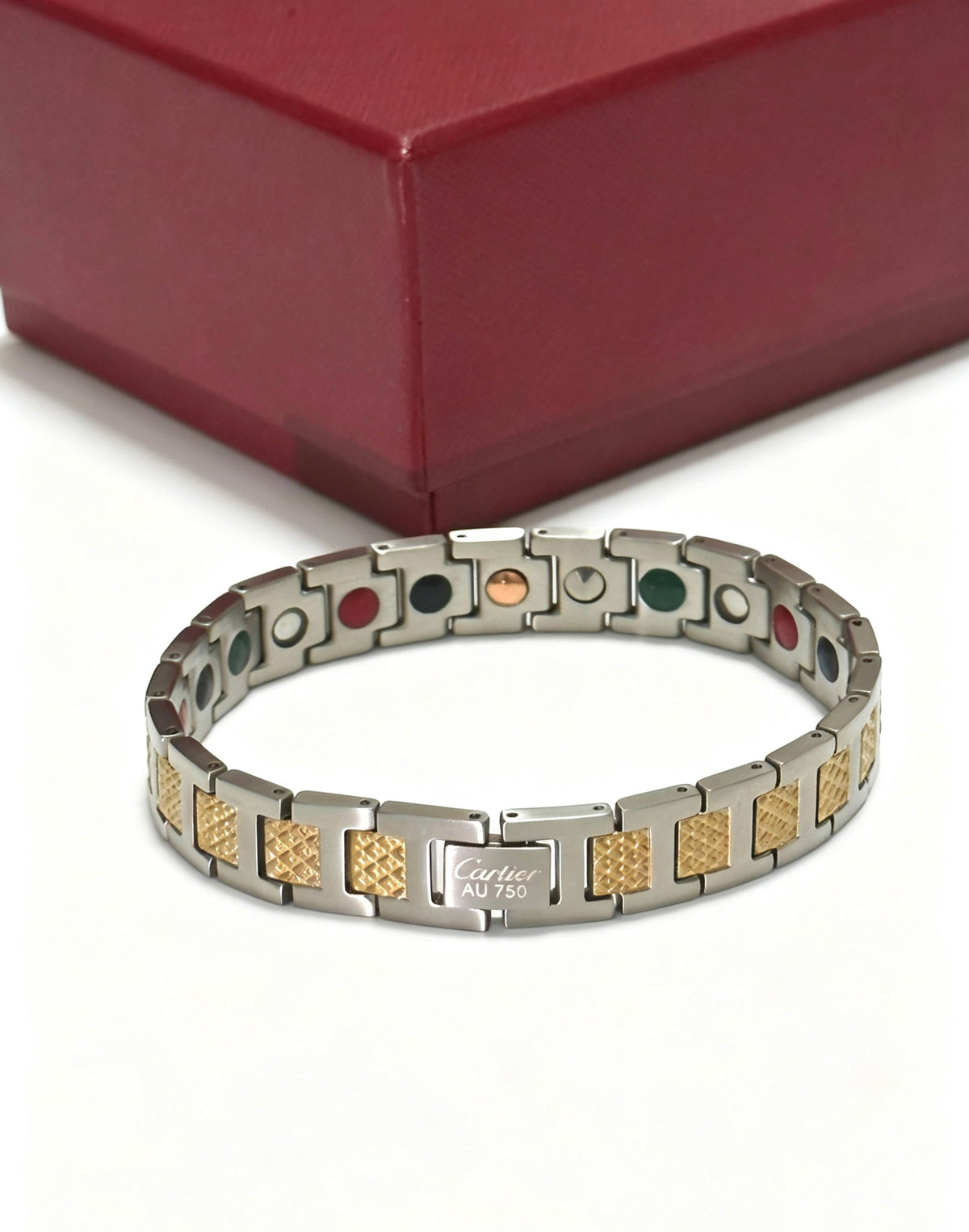 Martin Graham bracelet in polished metal-tone – side detail