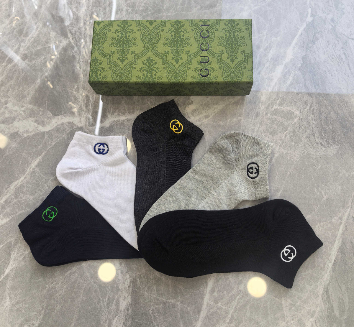 Gucci Cotton No-Show Socks - 5-Pair Set