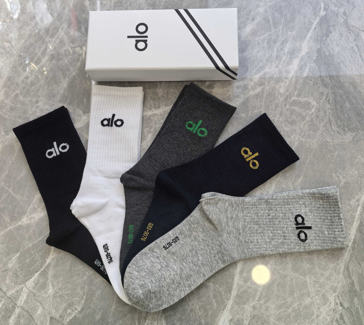 Alo Cotton Crew Socks - 5-Pair Pack