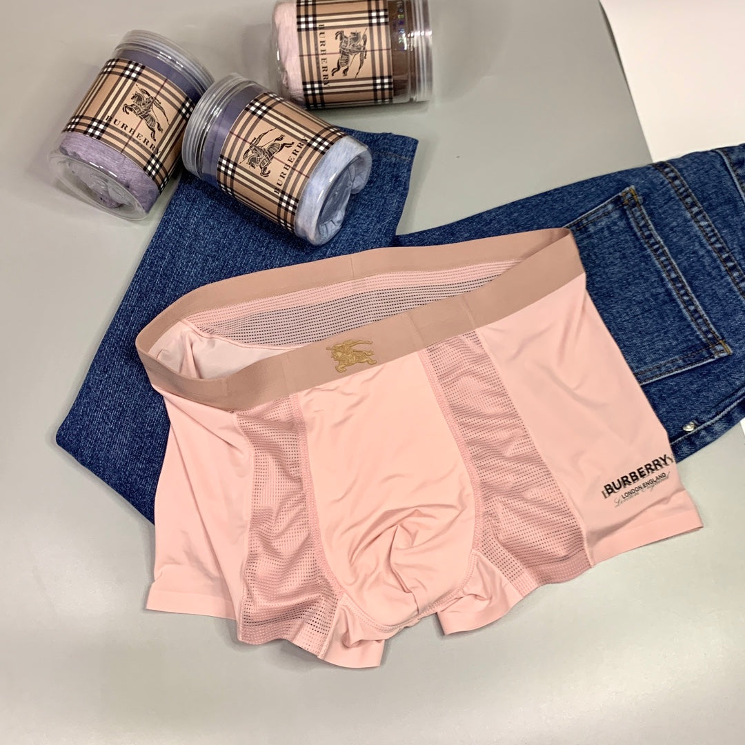 Burberry Small Embroidered Motifs Men's Boxer Briefs - 3-Piece Box