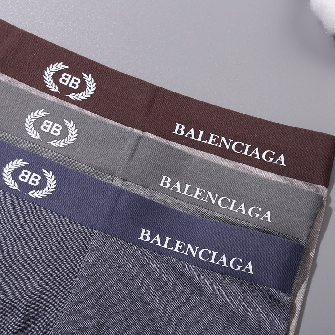 Balenciaga Nylon-Blend Logo Detail Men's Boxer Briefs - 3-Piece Box