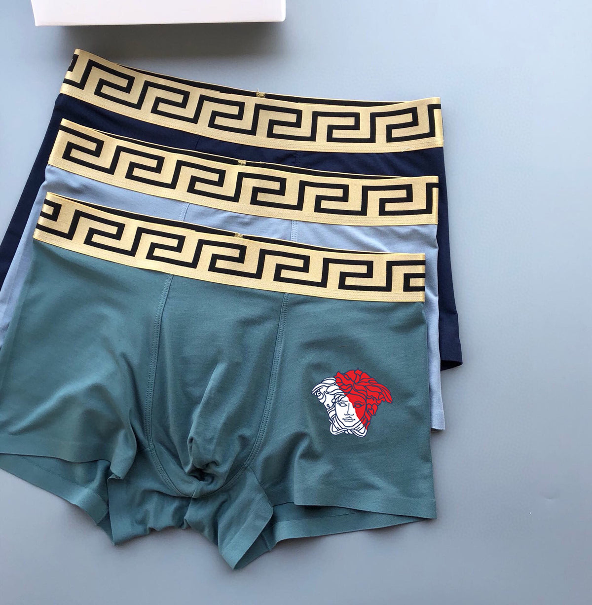 Versace Medallion And Greek-Key Details Men's Boxer Briefs - 3-Piece Box