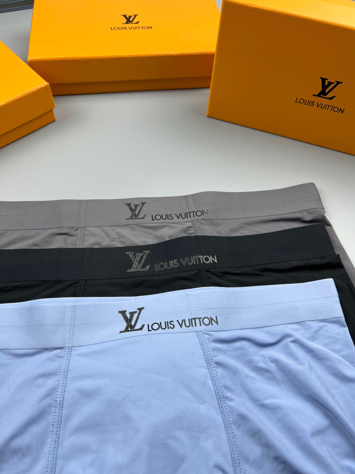 Louis Vuitton Clean Tonal Waistbands Men's Boxer Briefs - 3-Piece Box