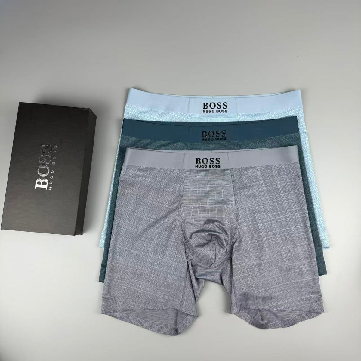 Boss Logo Detail Men's Boxer Briefs - 3-Piece Box