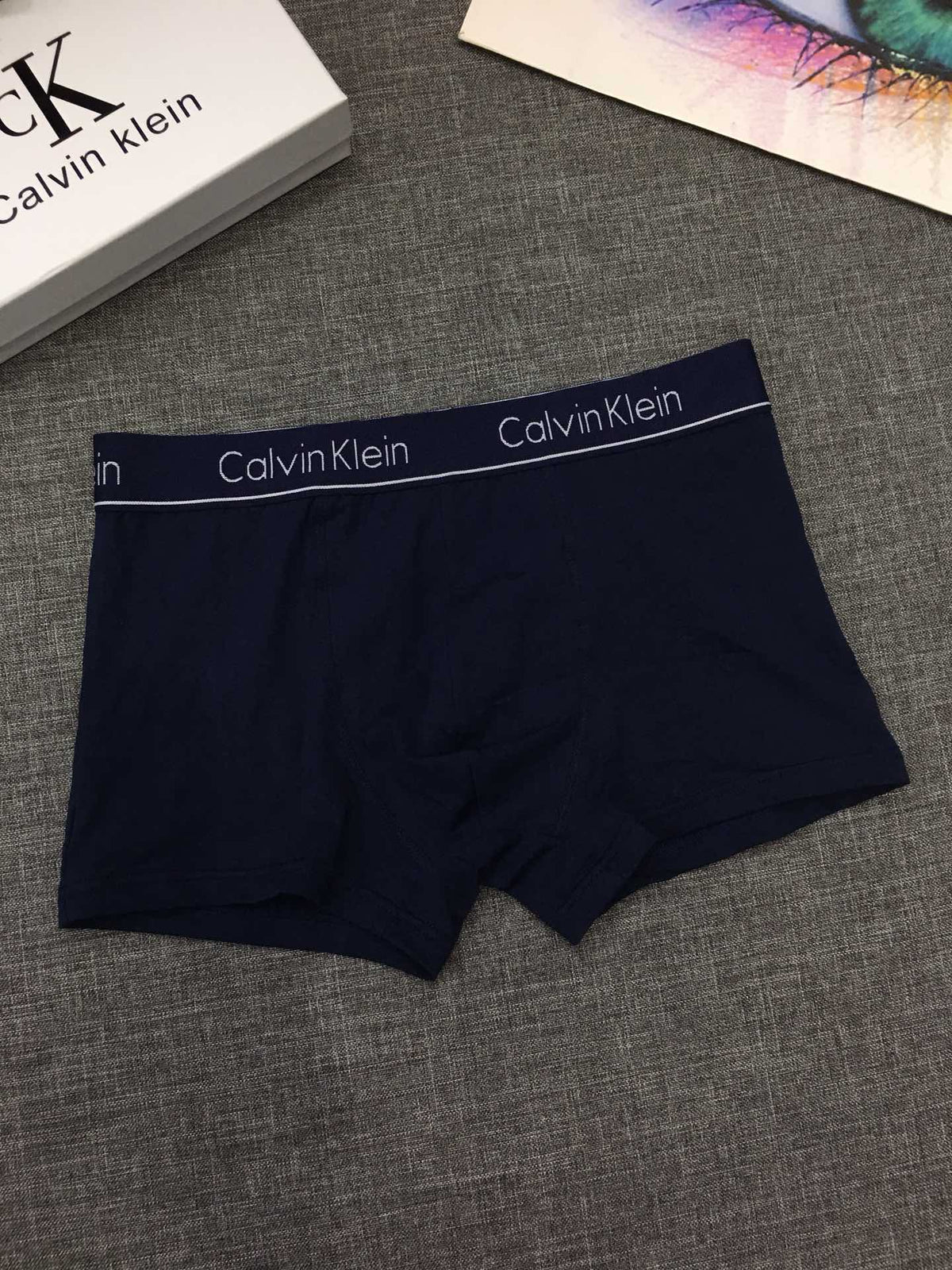 Calvin Klein Cotton-spandex blend Slim Contrast Waistbands Men's Boxer Briefs - 3-Piece Box