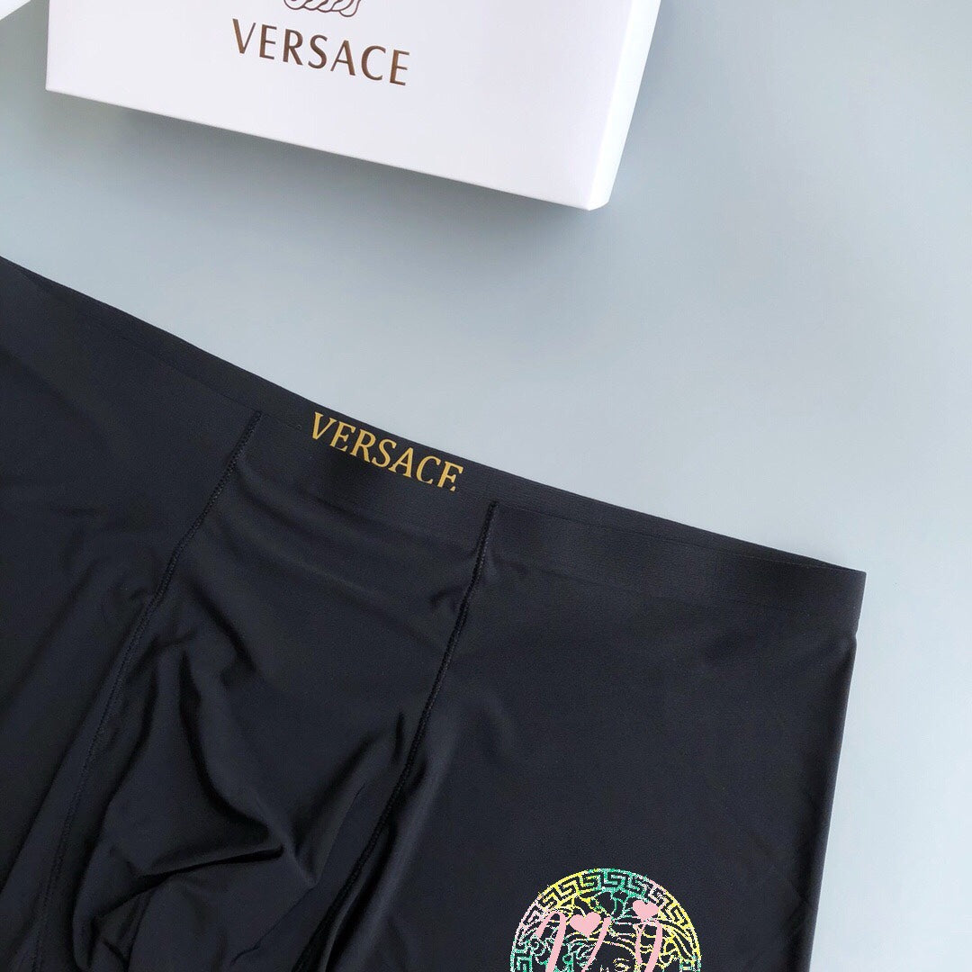 Versace Clean Logo Waistbands Men's Boxer Briefs - 3-Piece Box