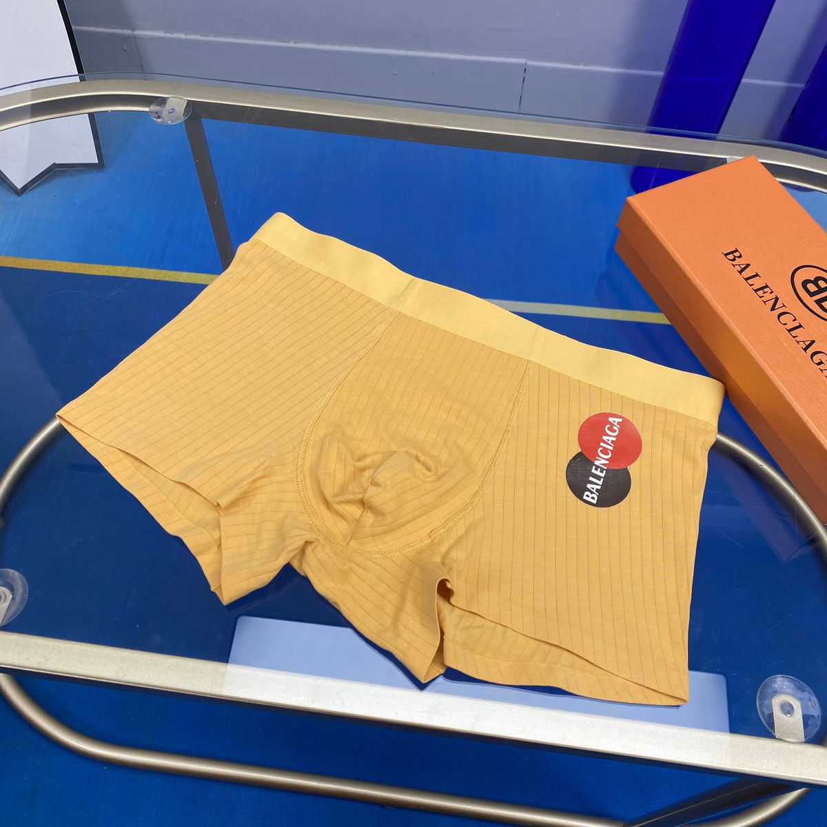 Balenciaga Cotton Round Logo Details Men's Boxer Briefs - 3-Piece Box