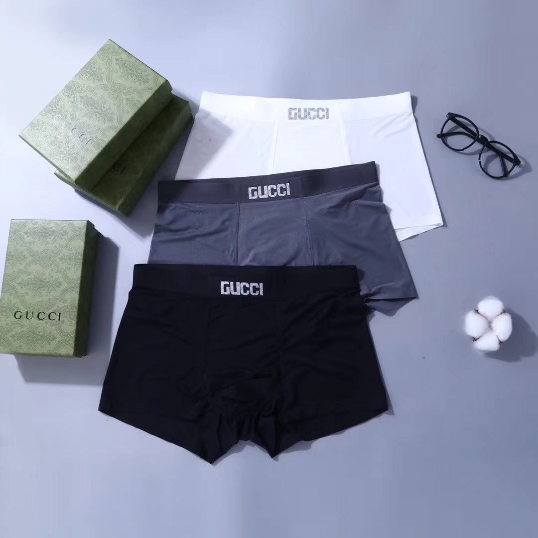 Gucci Tonal Waistband Details Men's Boxer Briefs - 3-Piece Box