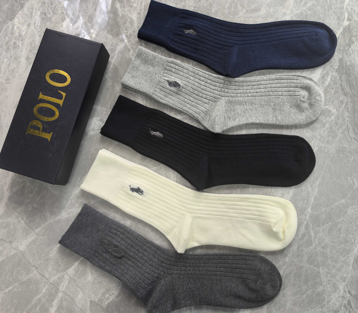 Polo Ralph Lauren Small Polo-Player Details Crew Socks - 5-Pair Set