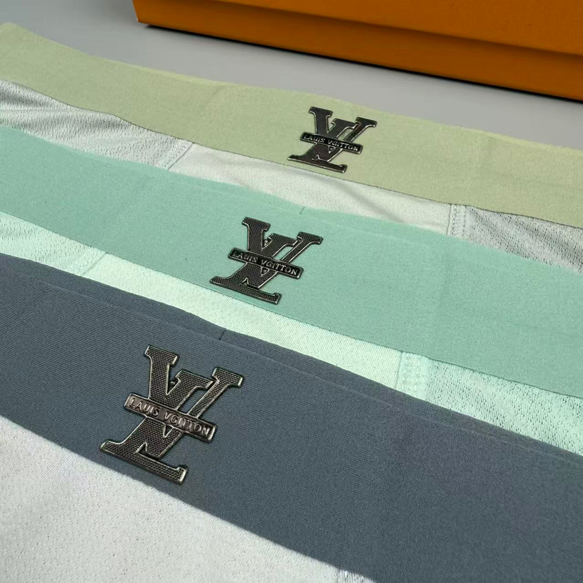 Louis Vuitton Silk Logo Detail Men's Boxer Briefs - 3-Piece Box