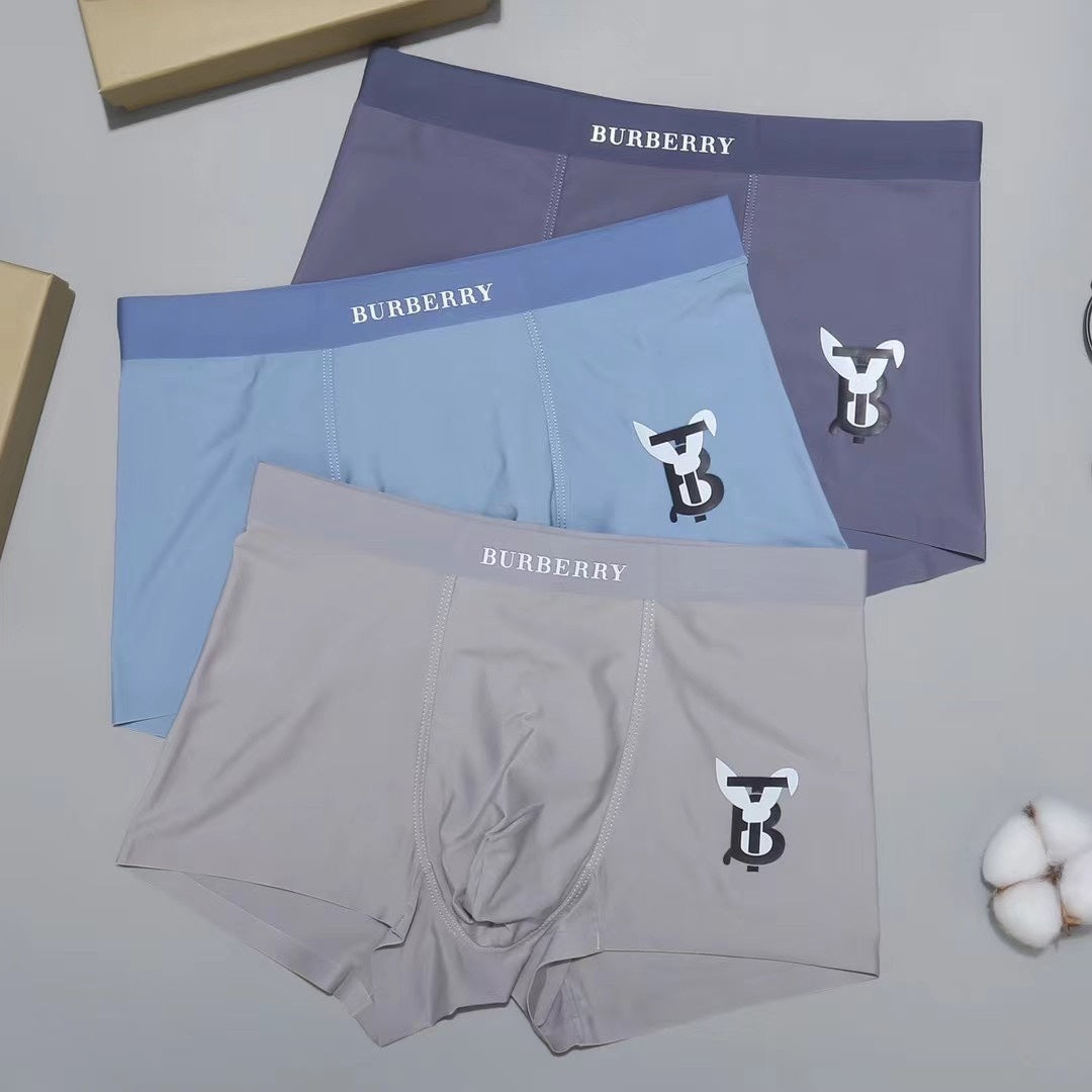 Burberry Logo Men's Trunk Underwear - 3-Piece Box