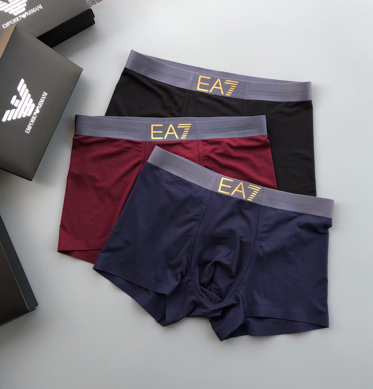 Armani Ea7 Waistbands Men's Boxer Briefs - 3-Piece Box