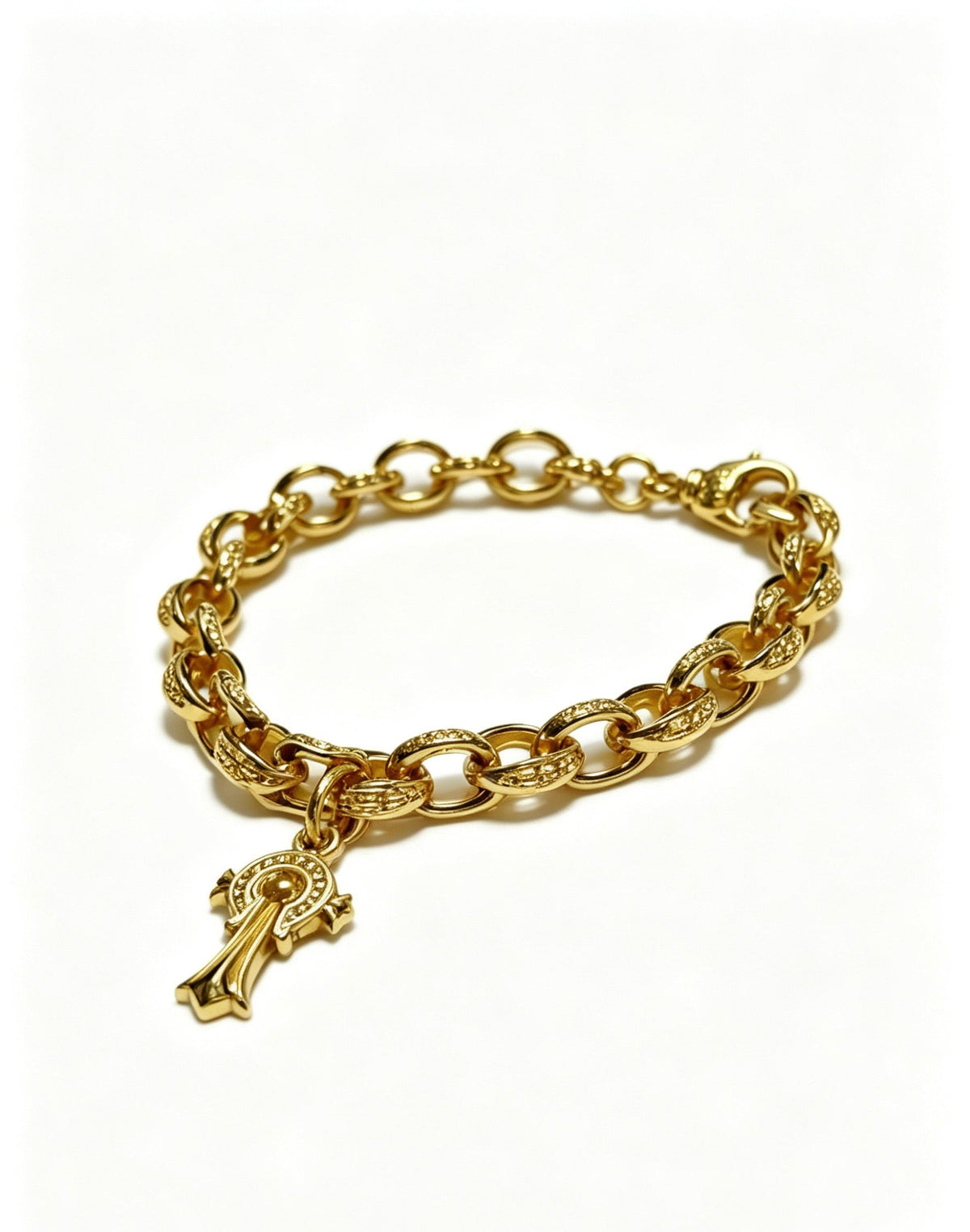 Martin Graham bracelet in polished metal-tone – side detail