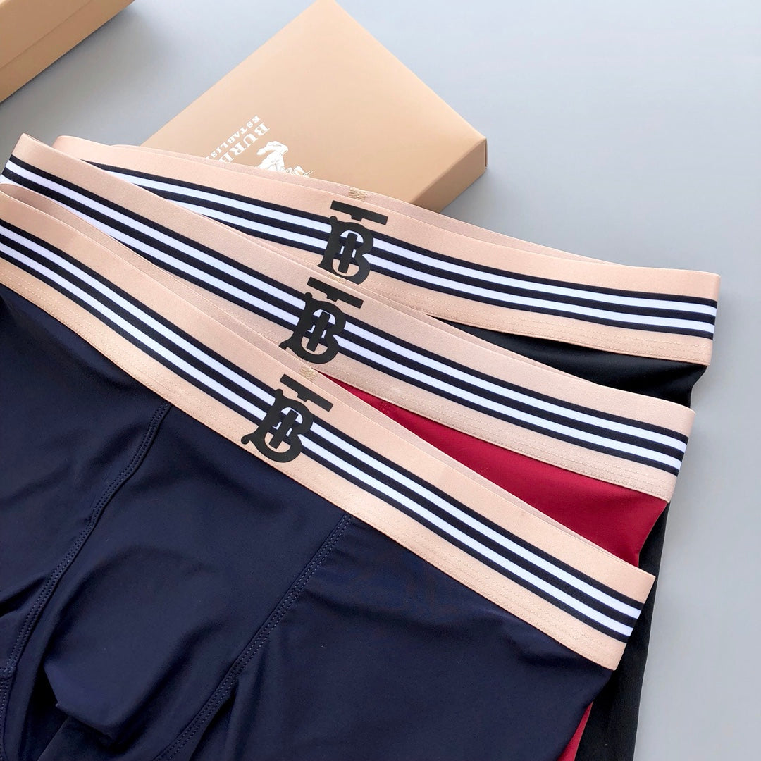 Burberry Striped Waistbands Men's Boxer Briefs - 3-Piece Box