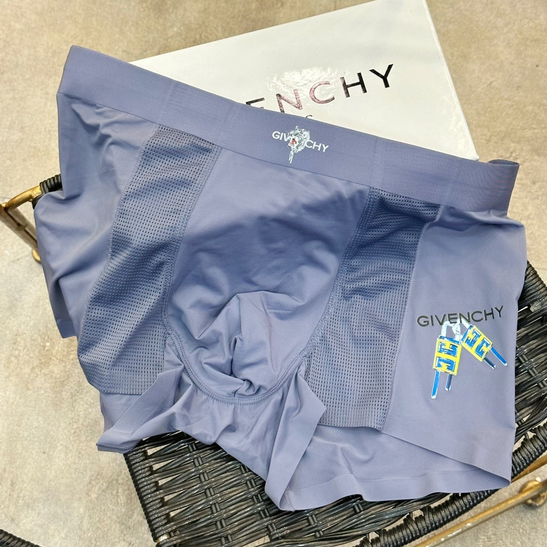 Givenchy Contrast Waistbands And Understated Front Branding Men's Boxer Briefs - 3-Piece Box