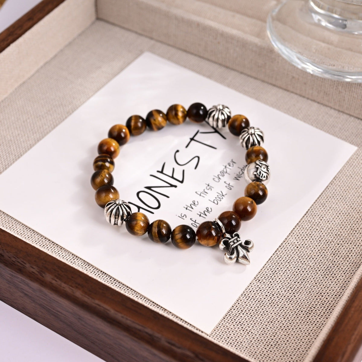 Martin Graham bracelet in polished metal-tone – side detail