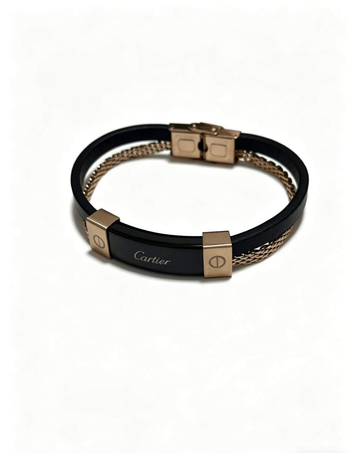 Martin Graham bracelet in polished metal-tone – side detail